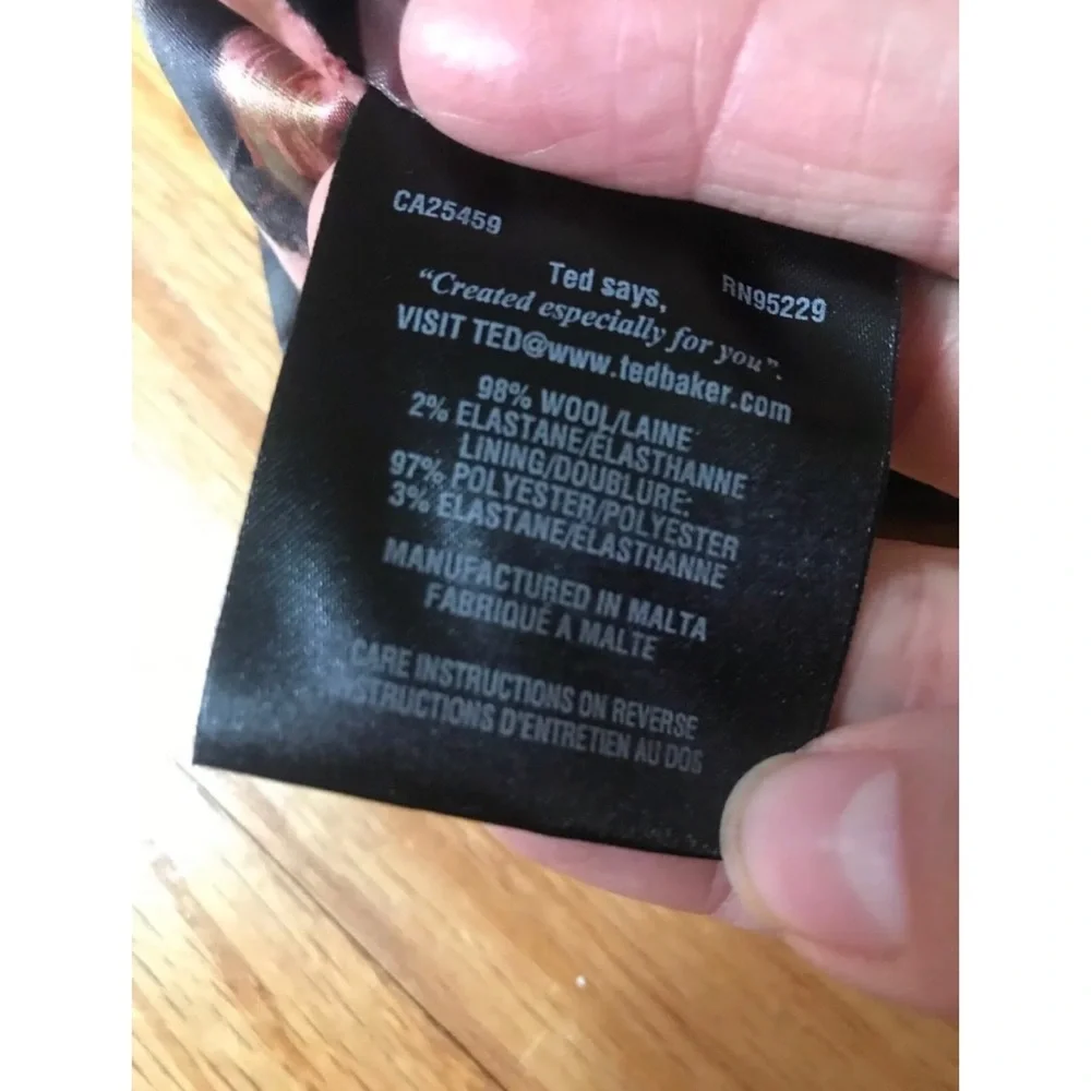 Ted Baker London Gray Midi Dress with Floral Detail - Picture 7 of 7